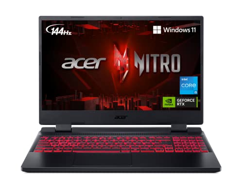 acer Nitro V Ordinateur portable de jeu | Processeur Intel Core i5-12500H | GPU pour ordinateur portable NVIDIA GeForce RTX 3050 | Écran 17 FHD IPS 144 Hz | 16 Go DDR5 | 512 Go Gen 4 SSD | WiFi 6 |
