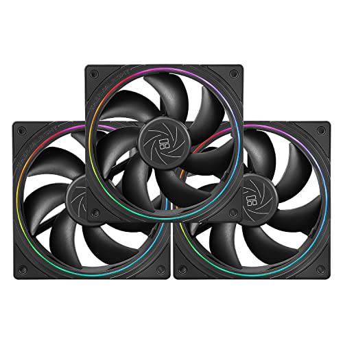 Thermalright TL-S12 Lot de 3 ventilateurs de processeur 120 mm, connecteur PWM 4 broches silencieux avec roulement S-FDB inclus, ventilateur de refroidissement jusqu'à 1500 tr min