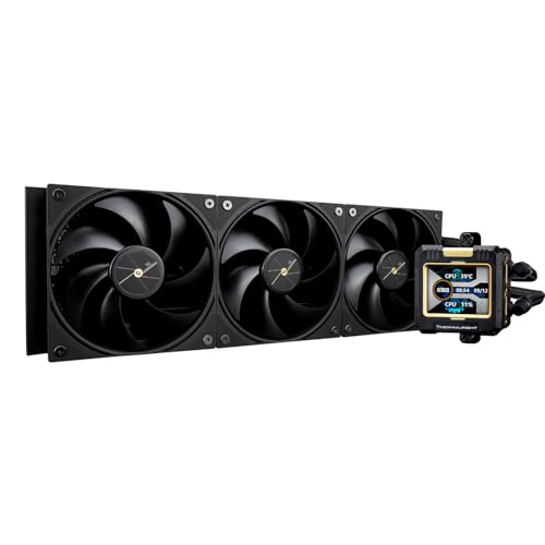 Thermalright FW360Noir Refroidissement Eau, 360AIO Cooling, IPS 320 * 240 Résolution LCD Écran, Refroidisseur CPU Liquide pour AMD Intel LGA1700 AM4 AM5
