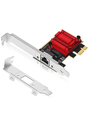 Carte réseau PCIe 2,5 Go, Adaptateur d'interface Ethernet NICGIGA 2,5 Gigabit, Witch Realtek RTL8125B, Wake on LAN, 2,5 G NIC, Compatible Windows Linux Mac OS