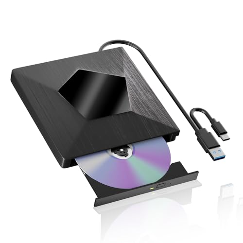 Lecteur Blu-ray externe, graveur Bluray externe avec USB 3.0 et Type-C, lecteur CD DVD externe Blue Ray, graveur Bluray pour PC, lecteurs Blu-ray externes USB pour Windows XP 7 8 10 11 MacOS