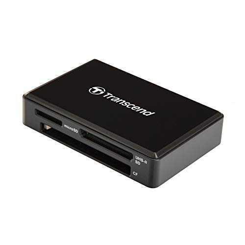 Transcend RDF9 Lecteur de Cartes Multifonction avec emplacements SD, microSD et CompactFlash USB 3.1 Gen 1, Noir - TS-RDF9K2
