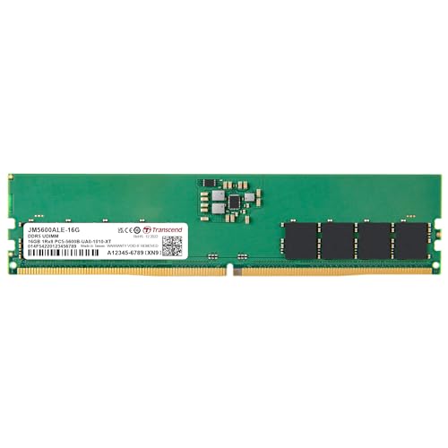Transcend JetRam 16Go DDR5 5600MHz U-DIMM CL46 RAM pour PC