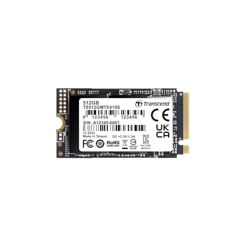 Transcend MTE410S SSD M.2 NVMe 2242 PCIe Gen4x4 512GB Max Lecture Écriture 5 000 MB s 4 300 MB s - TS512GMTE410S