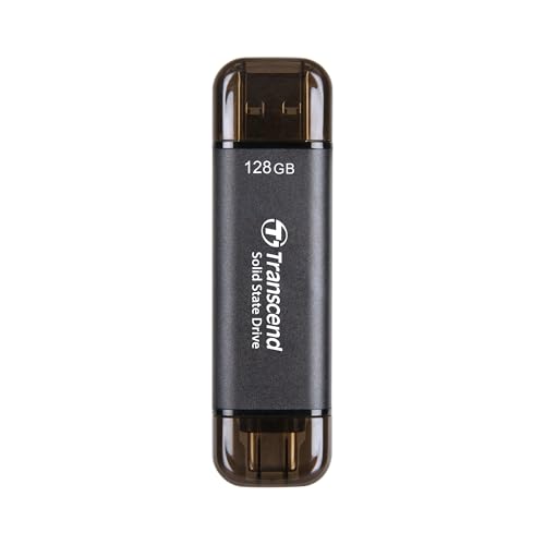 Transcend ESD310C SSD Portable 128Go Type-A Type-C Compatible PS4 PS5 Noir - TS128GESD310C