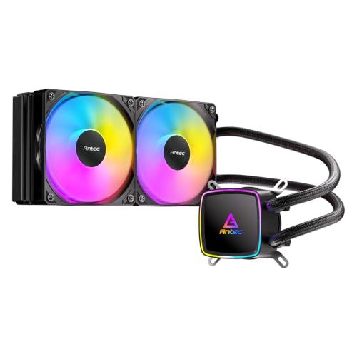 Antec Ultra 240 ARGB Refroidisseur liquide pour processeur, 2 ventilateurs PWM de 120 mm, pompe haute performance, Intel LGA 1200 1851 20XX et AMD AM4 AM5