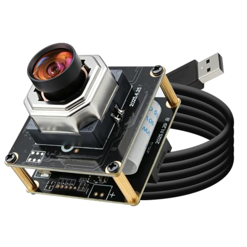 ELP Module d'appareil photo 20 MP Autofocus USB 3.0, 5K 3840p, 85°, objectif grand angle sans distorsion, Plug and Play pour Jetson Nano Raspberry Pi, compatible avec Windows Linux Mac pour imprimante