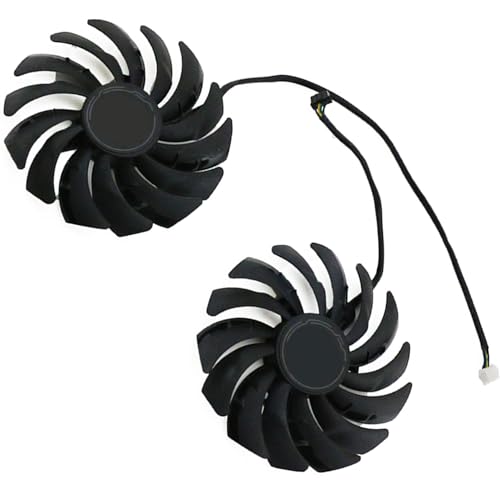 PLD10010S12HH Lot de 2 ventilateurs de refroidissement pour carte graphique MSI RTX 3050 3060 3060TI 3070 Ventus 2X RX 6600 6650 6700 6750 MECH 95 mm 12 V 0,40 A