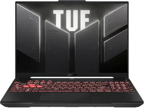 ASUS Ordinateur portable TUF Gaming A16 AMD Ryzen 7 7445HS, écran Full HD 145 Hz, NVIDIA GeForce RTX 4050, 16 Go de RAM DDR5, 512 Go SSD, clavier rétroéclairé, Windows 11 Pro