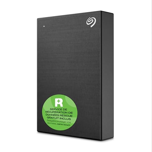 Seagate One Touch, 4 To, disque dur externe portable, chiffrement matériel par mot de passe, PC, Notebook Mac, USB 3.0, noir, 2 ans de Rescue Service inclus (STKZ4000400)