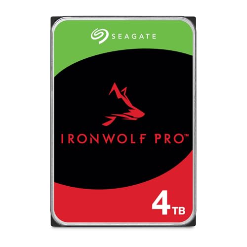 Seagate IronWolf Pro, 4 to, Disque Dur d'entreprise Interne NAS HDD – CMR, 3,5”, SATA 6 Gbits s, 7 200 TR Min, 256 Mo de mémoire Cache, Rescue Services (ST4000NT001)