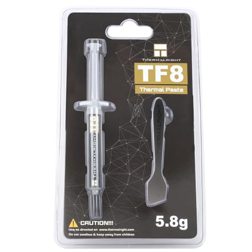 Thermalright TF8 Graisse thermique haute performance 5,8 g 13,8 W m.k-5,8 g, pâte thermique haute performance, avec un outil spatule (TF8 5,8 g)