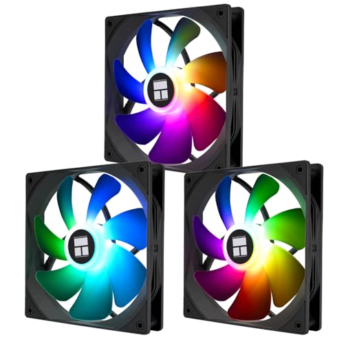 Thermalright Ventilateur de processeur TL-C14C-S X3, avec haute vitesse 1500 tr min, ventilateur PWM silencieux de 140 mm, ventilateur de refroidissement pour boîtier d'ordinateur (3 quantités)