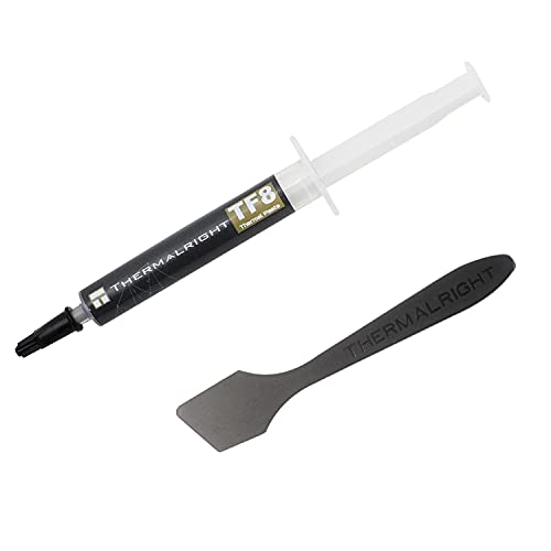 Thermalright TF8 Pâte thermique haute performance 5,8 g 13,8 W m.k-5,8 g, pâte thermique haute performance pour tous les refroidisseurs de processeur processeur GPU ordinateur, avec un outil spatule