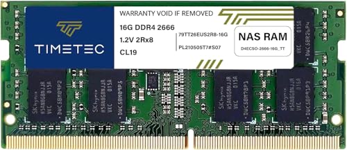 Timetec Mémoire RAM DDR4-2666 16 Go de remplacement pour Synology D4ECSO-2666-16G DDR4 ECC sans tampon SODIMM 2666 MHz PC4-21300 260 broches 1,2 V CL19 Dual Rank 2Rx8 Mise à niveau de la mémoire RAM
