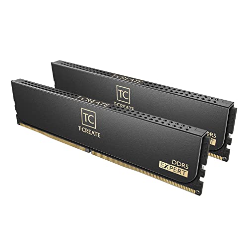 TEAMGROUP T-Create Expert CTCED596G6800HC36DDC01 Kit de mémoire RAM DDR5 pour ordinateur de bureau 10 L (2 x 48 Go) 6800 MHz (PC5-54400) CL36 M-DIE Noir