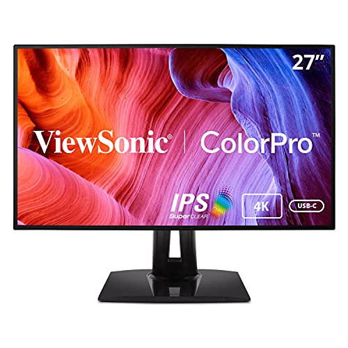 ViewSonic VP2768-4K Moniteur 27'' 4K UHD 3840x2160 Pixels, 16 9, 5ms, Delta E 2, HDMI, DP, Mini DP, USB, Ergonomique, Noir