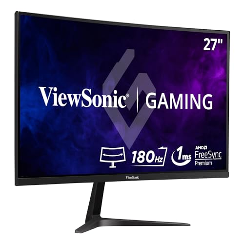 ViewSonic VX2718-2KPC-MHD Moniteur incurvé 27 , 2K, Dalle VA, 165hz, 1ms MPRT, Adaptive Sync, 2 HDMI, DisplayPort, haut-parleurs