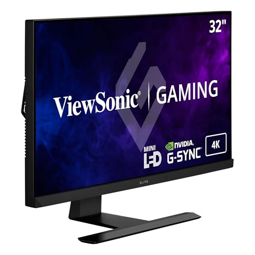 ViewSonic XG321UG Moniteur 32'' 3840 x 2160 moniteur gaming Elite, 144Hz, avec mini rétroéclairage LED, HDR 1400, 99 Adobe RGB, 10 bit, G-Sync Ultimate