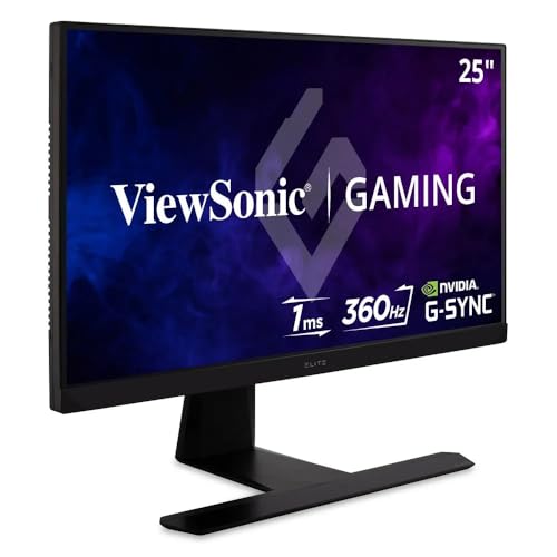 ViewSonic XG251G Moniteur Gaming IPS 25'' UHD, 1ms, 360Hz, G-Sync, DisplayHDR 400 Haut-parleurs, Noir