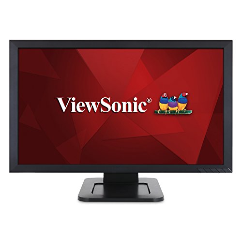 ViewSonic TD2421 Moniteur à écran Tactile 24 1920x1080 Pixels, 2 points Touch, 5ms, 200 CD m², VGA, HDMI, DVI, USB Haut-Parleurs, Noir