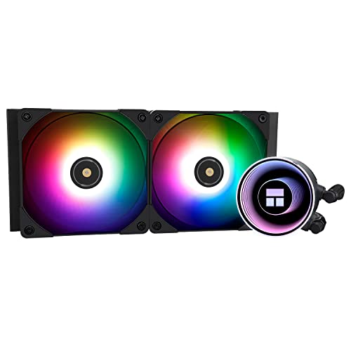 Thermalright Frozen Notte 240 Black ARGB Refroidisseur de processeur à eau 240 Noir Caractéristiques du refroidisseur de processeur double PWM, roulements S-FDB V2, convient pour AMD AM4 AM5, Intel
