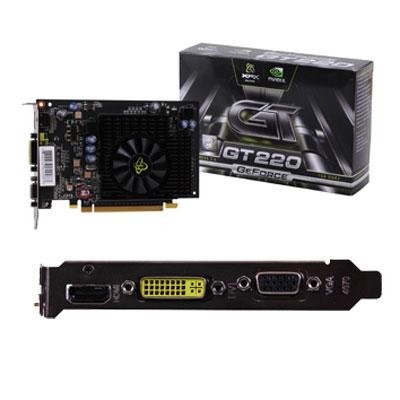 XFX Geforce GT220 Carte graphique PCI DDR2 1 Go GT220XZNFC