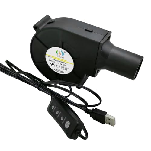 HVVH Ventilateur portable double boule USB 5 V 3500 tr min 35 CFM multifonction vitesse variable ventilateur de mouvement d'air DIY ventilateur USB pour boîtier d'ordinateur DIY serveur minière