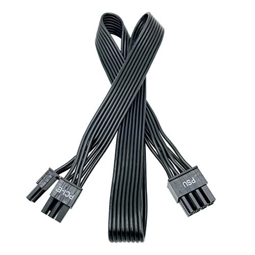 Câble PCIE pour EVGA, 65 cm mâle vers mâle 8 Broches vers 6 2 Broches, câble d'alimentation PCI-E, câble GPU pour EVGA G G2 G3 G5 G6 GA GM GT P2 P3 P5 P6 P T2 modulaire