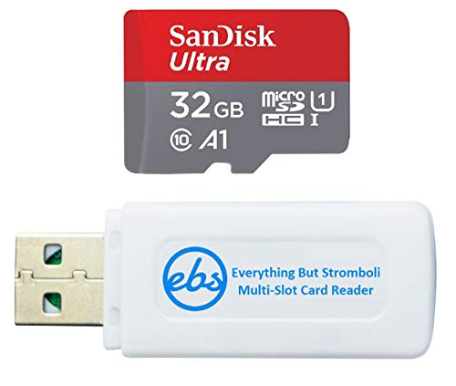 Everything But Stromboli SanDisk Ultra Carte mémoire micro SD compatible avec Wyze Cam Pan, Wyze Cam v2 Smart Camera (SDSQUA4-032G-GN6MN) avec 1 lecteur de carte microSDHC et SD 32 Go