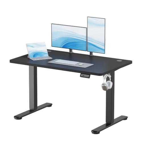 JUMMICO Bureau Assis-Debout Électrique 120 x 60 cm, Noir