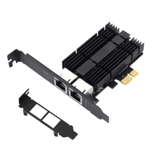 Adaptateur réseau Ethernet PCIe 2,5 G double port vers 2,5 Gigabit RJ45 LAN WiFi carte NIC compatible avec Intel I226 2500 Mbps pour Windows Mac OS