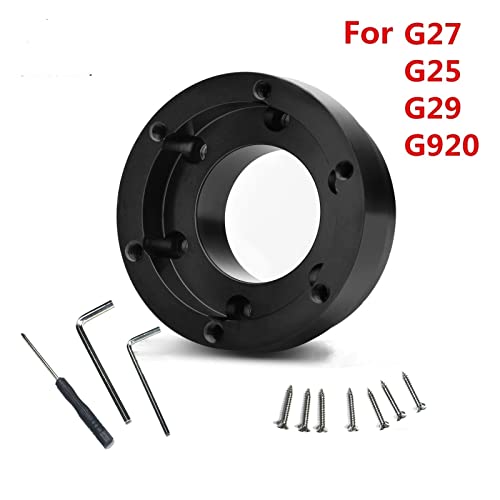 Lumclaw Adaptateur de volant pour Logitech G29 G920 G923 33 pouces 70 mm Pcd Racing Car Game Modification (Noir)