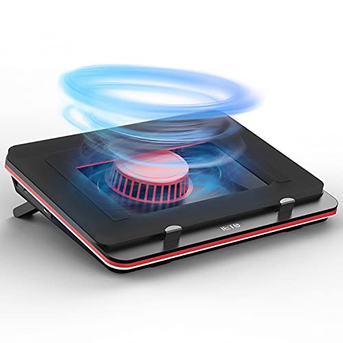 IETS GT500 Ventilateur turbo puissant 5000 tours min pour ordinateur portable, mousse d'étanchéité pour refroidissement rapide, ordinateur portable de jeu 13 à 17.3 avec hub USB 3 ports