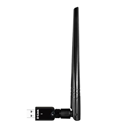 D-Link DWA-185 Adaptateur USB Wi-FI AC1200 MU-MIMO, bibande, USB 3.0, antenne détachable à Gain élevé, WPA3, Compatible avec Windows, Mac et Linux, Ultra Portable.