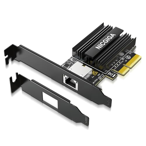 10G Base-T PCI-e Network Card, Marvell AQC113 Controller, NICGIGA 10Gb Ethernet Adapter Support WOL, 10Gbe RJ45 Port NIC Card, Windows10 11 Windows Server Linux