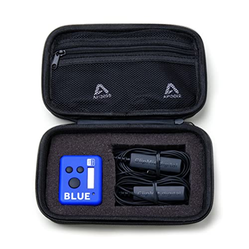 Apogee CLIPMIC Digital Lot de 2 Microphones USB (convertisseur 24 bits 96 kHz, Mini Microphone Portable et précis, 2 ClipMic Digital 2 et Atomos Ultrasync Blue)