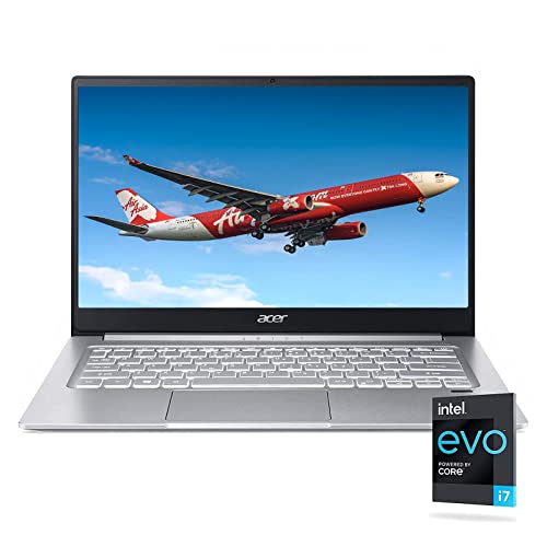 Acer Swift Ordinateur portable 3 lumières | Intel EVO Core i7-1165G7 | 14 po FHD IPS | 8 Go LPDDR4X | SSD NVMe 512 Go | Intel Iris Xe Graphics | Wi-Fi 6 | Clavier rétroéclairé | Lecteur d'empreintes