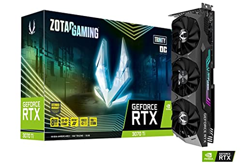 ZOTAC Gaming GeForce RTX™ 3070 Ti Trinity OC 8 Go GDDR6X 256 Bits 19 Gbps PCIE 4.0 Carte Graphique de Jeu, IceStorm 2.0 Refroidissement avancé, éclairage Spectra 2.0 RVB, ZT-A30710J-10P