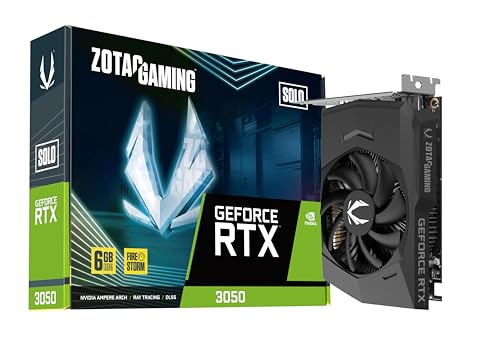 ZOTAC Gaming GeForce RTX 3050 6 Go GDDR6 Solo 96 bits 14 Gbps PCIE 4.0 Super Compact Gaming Carte graphique ZT-A30510G-10L