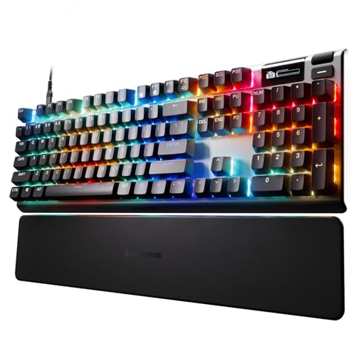 SteelSeries Commutateurs hypermagnétiques Apex Pro Gen 3 OmniPoint 3.0 — Actionnement réglable — Déclenchement rapide — Préréglages prêts pour le jeu — Mode de protection — Rapid Tap SOCD — OLED — RGB