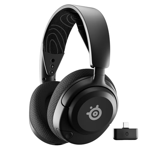SteelSeries Arctis Nova 5 Casque de jeu multi-système sans fil — Pilotes magnétiques en néodyme — Plus de 100 préréglages audio — Batterie 60 heures — 2,4 GHz ou BT — Micro ClearCast Gen2.X — PC, PS5,