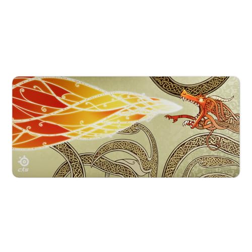 SteelSeries QcK Tapis de Souris de Jeu – CS2 Dragon Lore – Dimensions XXL – Taille adaptée aux Bureaux – Suivi de Pointe et stabilité – pour Les Genres de Jeu FPS, Action, RPG