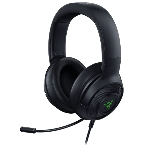 Razer Kraken V3 X Casque de Gaming Son Surround 7.1 - Pilotes Triforce 40 mm - Micro cardioïde Pliable HyperClear - Éclairage Chroma RVB - pour PC - Noir Classique
