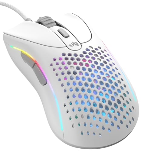 GLORIOUS Gaming Model D 2 Souris de Jeu Filaire - Ergonomique, 58 g Super légère, capteur Optique 26K, 6 Boutons programmables, Cycle de Vie de 80 Millions de clic, FPS, MMO, MOBA – Blanc Mat