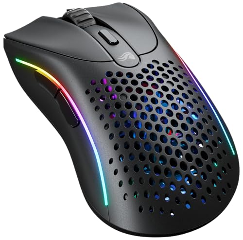 GLORIOUS Gaming Model D 2 Souris de Jeu sans Fil - Ergonomique, 66 g, Jusqu’à 210 h de Batterie, capteur Optique 26K, 6 Boutons programmables, 80M de clic, FPS, MMO, MOBA, Battle Royale - Noir Mat