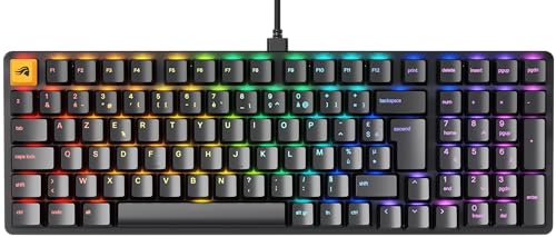 GLORIOUS Gaming GMMK 2 Full Size (96 ) - Clavier de Jeu mécanique, Cadre Aluminium, Personnalisable, Capuchons de Touches doubleshot, switches Fox, RGB - Disposition française AZERTY - Noir