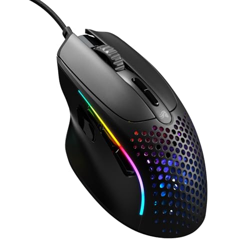 GLORIOUS Gaming Model I 2 Wired - Souris de Jeu Filaire 9 Boutons programmables (2 échangeables), 66 g, capteur Optique 26k, switches 80 M de clics, MMO MOBA FPS, appuie-Pouce latéral, Noir