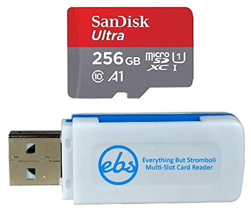 SanDisk Carte mémoire microSD 256 Go compatible avec Wyze Cam v3 Pro, Wyze Cam Outdoor v2 Smart Camera (SDSQUAC-256G-GN6MN) avec 1 lecteur de carte micro SDXC et SD Everything But Stromboli 256 Go