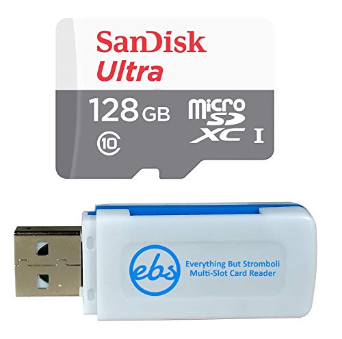 SanDisk Carte mémoire 128 Go Ultra Flash MicroSDXC Classe 10 pour téléphone